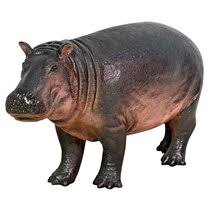 Hippo statue, handmade concrete hippo, concrete garden hippopotamus with bird, outdoor hippo decor, life like hippo. Hippo Statue Wayfair