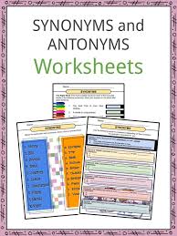 Synonyms And Antonyms Worksheets Pdf Study Guide