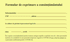 Prelucrarea datelor cu caracter personal menţionate va fi efectuată pentru realizarea următoarelor scopuri: Ultima OrÄƒ Formularul Pentru PÄƒrinÈ›i Prin Care IÈ™i Pot Da Acordul SÄƒ Fie Testat Copilul La È™coalÄƒ A Fost Modificat Edupedu Ro