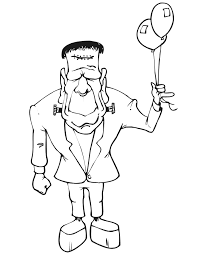 The halloween color by number include: Happy Frankenstein With Balloon Coloring Page Free Printable Coloring Pages For Kids