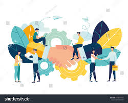 Business Concept Vector Illustration Partnership Concept Agreement Of Parties Hand Shake Signing Documents Illustr Vector Illustration Illustration Concept