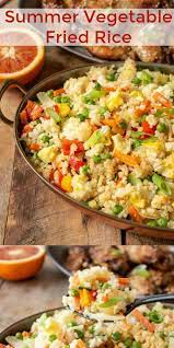 Summer Vegetable Fried Rice Recipe Summer Vegetable Recipes Summer Vegetables Side Dishes Vegetable Fried Rice