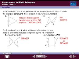 Ppt Congruence In Right Triangles Powerpoint Presentation Free Download Id 3410543