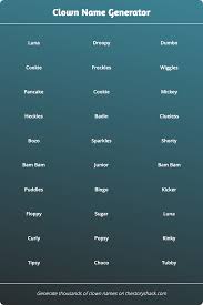 Thank you for 500 subscribers!! Clown Name Generator 1000s Of Random Clown Names