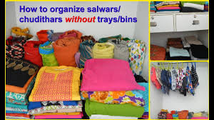 How to organize clothes without a closet. How To Organize Women S Wardrobe Without Using Trays Boxes Salwars Chudithar Organization Youtube