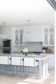 First off, the one thing that is often overlooked is size. Gray Kitchen Island With Chrome And Leather Stools Transitional Kitchen