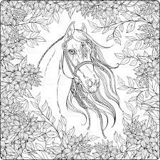 Coloring Page With Horse In The Garden Pferde Bilder Zum Ausmalen Muster Zum Ausmalen Ausmalen
