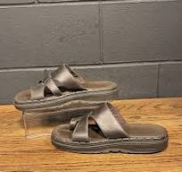 Vintage Y2K 90s Skechers Jammers Chunky Brown Leather Platform Sandals  Slides Women’s 11