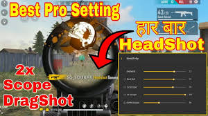 Best pro settings for auto headshot in free fire !! Part 2 Best 2x Scope Pro Setting For Always Headshot 2x Scope Dragshot Garena Free Fire Youtube