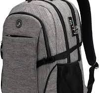 Mochila antirrobo para portátil con carga USB compatible con portátil de  15.6 pulgadas con bloqueo incluido., A-gris