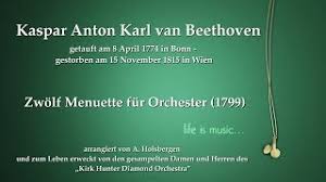 Mit ungefähr 50 jahren begann es dann, dass zu viel auf einmal kam: Kaspar Anton Karl Van Beethoven Zwolf Menuette Fur Orchester 1799 Der Baum Der Erkenntnis