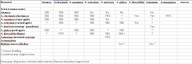 annona graft compatibility table