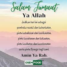 Ia membawa maksud salam penghulu segala hari!. Salam Jumaat Mubarak Penghulu Segala Hari Tidak Ada Osem Food