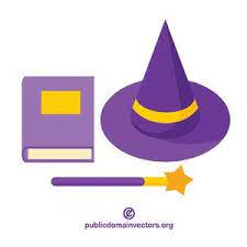 Magic Book Wand And Hat Vector Image Magic Book Free Clip Art Books