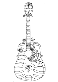 Mars book for fluent readers. Coloring Pages Decorated Guitar Coloring Page