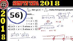 We did not find results for: Pembahasan Soal Sbmptn 2018 Tkpa Matematika Dasar No 56 Komposisi Fungsi Youtube