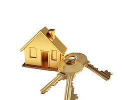 stylized house key on real estate sales contract N1immo logo, généré par IA