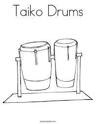 When a child colors, it improves fine motor skills, increases concentration, and sparks creativity. Taiko Drums Coloring Page Twisty Noodle