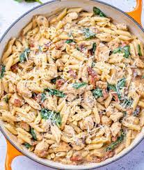 Ask for tomato sauce with your pasta if you want to keep your cholesterol under control. Healthy Tuscan Chicken Pasta Healthy Fitness Meals