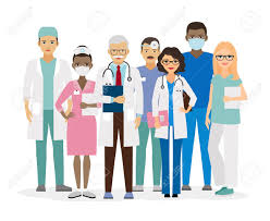 Equipo Médico. Grupo De Trabajadores Del Hospital Ilustración ...