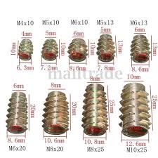 9 Size M4 M5 M6 M8 M10 Hex Drive Screw In Threaded Insert Nut For Wood Type E Wish Wood Insert Types Of Wood Hex Nut