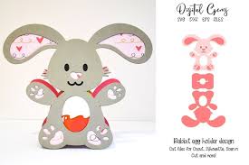 Download Bunny Rabbit Easter Egg Holder Design Svg Dxf Eps Files 1163274 Cut Files Design Bundles