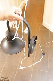 How To Turn A Hard Wired Light Fixture Into A Plug In With Images Wire Light Fixture Plug In Wall Lights Wall Sconces Bedroom