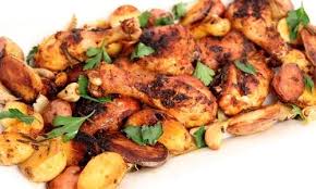 One Pan Roasted Chicken And Potatoes Recipe Recipe Roasted Chicken And Potatoes Chicken Potatoes Chicken Recipes