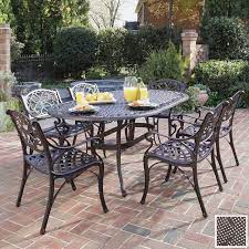 Patio dining table outdoor furniture umbrella hole garden square metal bistro $253.33 outdoor metal balcony table folding hanging railing table adjustable,waterproof Wrought Iron Outdoor Dining Table And Chairs Off 60