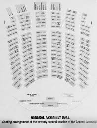 32 A Seating Chart In The General Assembly Hall At United