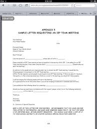 Sample Letter Requesting Iep Team Meeting Letter To Parents Lettering School Address
