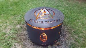 The common feature of fire pits is that they are designed to contain fire and prevent it from spreading. Awesome Star Trek Fire Pit My Wife Made Me For Fathers Day Album On Imgur