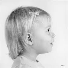 Fleur En Profile Portret Gezicht Gezicht Schets