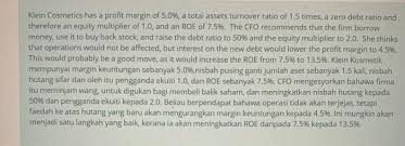 Berdasarkan laporan keuangan sejumlah perusahaan di tahun 2017, pemain asuransi jiwa joint venture pt prudential life assurance menjadi perusahaan dengan aset terbesar yakni mencapai rp 71,7 triliun. Klein Cosmetics Has A Profit Margin Of 5 0 A Tot Chegg Com