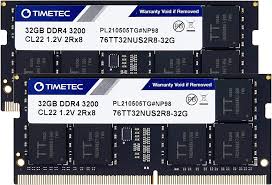 Timetec 64gb Kit 2x32gb Ddr4 3200mhz Pc4 25600 Non Ecc Unbuffered 1 2v Cl22 2rx8 Dual Rank 260 Pin Sodimm Compatible With Amd And Intel Gaming Laptop Notebook Pc Computer Memory Ram Module Upgrade At Amazon Com