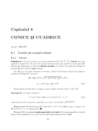 Reducerea la forma canonica a cuadricelor. Sinteze Conice Si Cuadrice