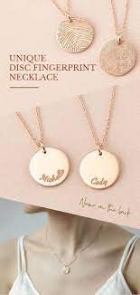 Disc Fingerprint Necklace Bereavement Jewelry Personalized Memorial Gift Dainty Thumbpr Fingerprint Necklace Fingerprint Jewelry Handmade Jewelry Designs