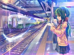 Resultado de imagen de anime chica de pelo verde