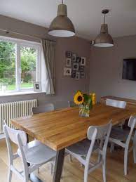 My New Kitchen Dining Room John Lewis Hampton Silver Pendants Asta Dining Chairs In Mocha Calia Dini Dining Room Small Moroccan Dining Room Dining Room Cozy