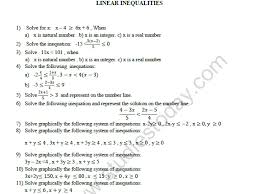 21 posts related to solving linear inequalities word problems worksheet. Cbse Class 11 Mathematics Linear Inequalities Worksheet