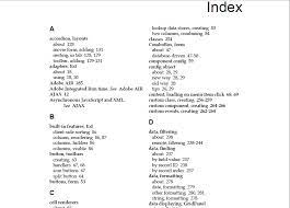 See below) is a list of words or phrases ('headings') and associated pointers ('locators') to where useful material relating to that heading can be found in a document or collection of documents.examples are an index in the back matter of a book and an index that serves as a library catalog. Book Index Page Layout Using Html5 And Css Stack Overflow