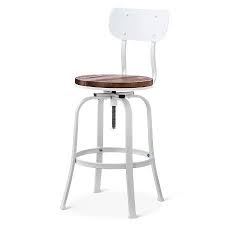 Dakota Adjustable Wood Seat Barstool Threshold Adjustable Bar Stools Bar Stools Industrial Counter Stools