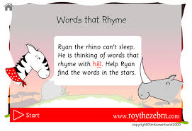 We bring education to life with the use of quiz questions, pictures and engaging feedback. Words That Rhyme Games