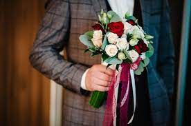 Bulk buy wedding bouquets online from chinese suppliers on dhgate.com. Premium Photo Wedding Accessories Flowers Buttonhole Gold Wedding Rings On Rustic Sacking Retro Brown Background Holiday Concept Stylish Bouquet Of Flowers Of The Bride Close Up