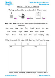 Phonics Long Vowel Sounds Ue Ew Or U E Long Vowel Sounds Phonics Phonics Words