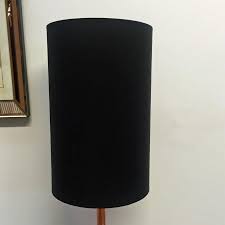 Tall Black Copper Mia Cylinder Drum Lamp Shade The Farthing Black tall linen drum shade 14x14x15 spider.