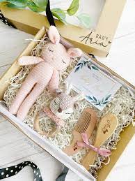 Baby Gift Hamper Pack With Window Box Baby Teether And Brush Etsy Baby Gift Hampers Baby Shower Gifts Bunny Baby Shower