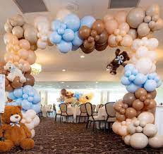 Buy Bear Baby Shower Decorations For Boy Girl Brown Tan Nude Blush Gray Blue Balloon Garland Arch Kit Gold Confetti Balloons Tape Set For Teddy Bear Safari Woodland Party Backdrop Decor Online