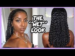 Unique And Simple Way To Try The Wet Look On Natural Hair Wet Look Hair Curly Hair Styles Naturally Natural Hair Styles