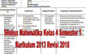 Silabus k13 matematika smp kelas 8 revisi 2018. Download Silabus Matematika Kelas 4 K13 Revisi 2018 Guru Paud